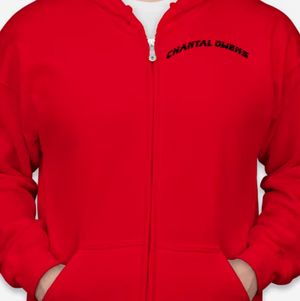 Full zip red hoodie
