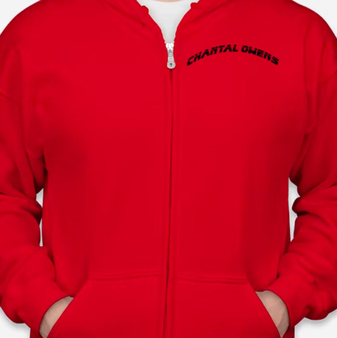 Full zip red hoodie