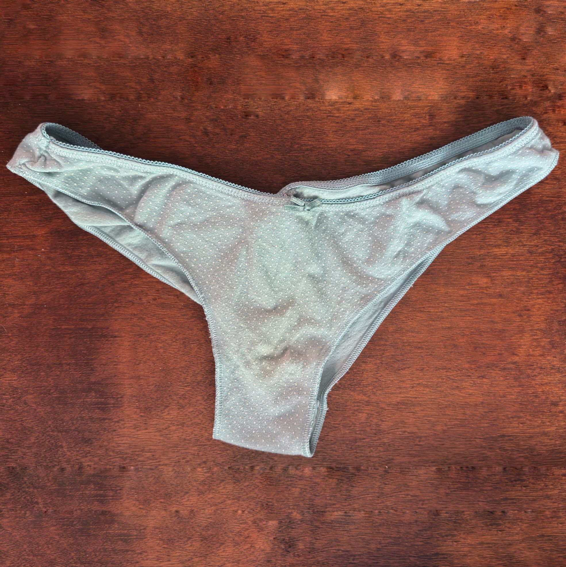 MILF Blue Polka Dot Thong Panties