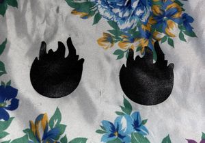 Black Flame Nipple Covers