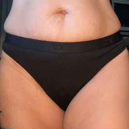 Basic black thongs