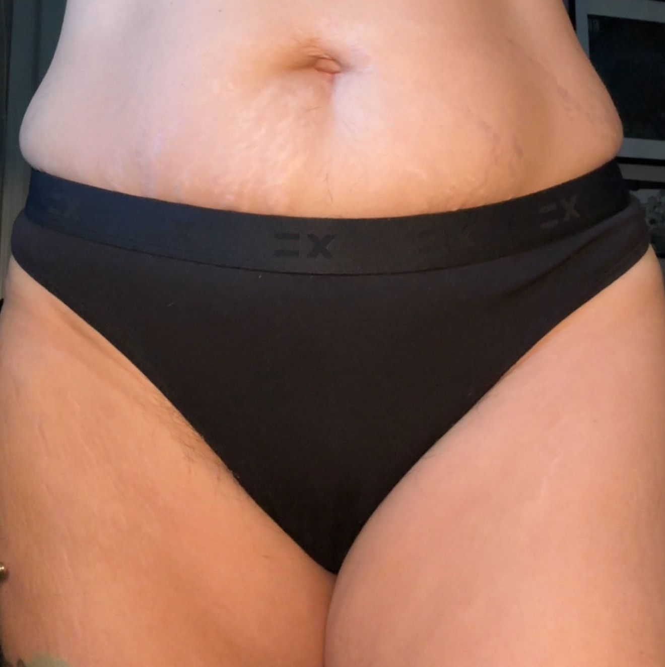 Basic black thongs