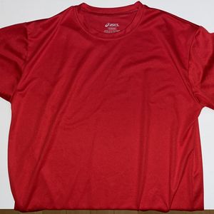Asics Red Short Sleeve Running Top