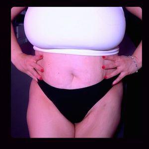 Used No Show Black Thong