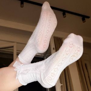 white lace socks