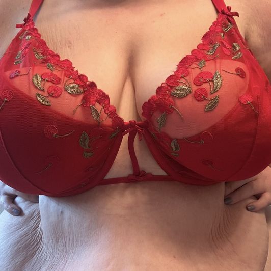 Cherry Red Bra