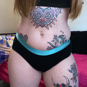 Black and Blue Full Back Panties