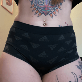 Black Adidas Full Back Panties