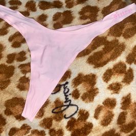 Worn Pink Spandex Thong