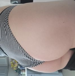 Black and white striped panties
