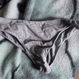 Gray polka dot panties