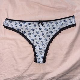 White Blue n Black Thong