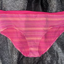 Pink Striped Used Panties