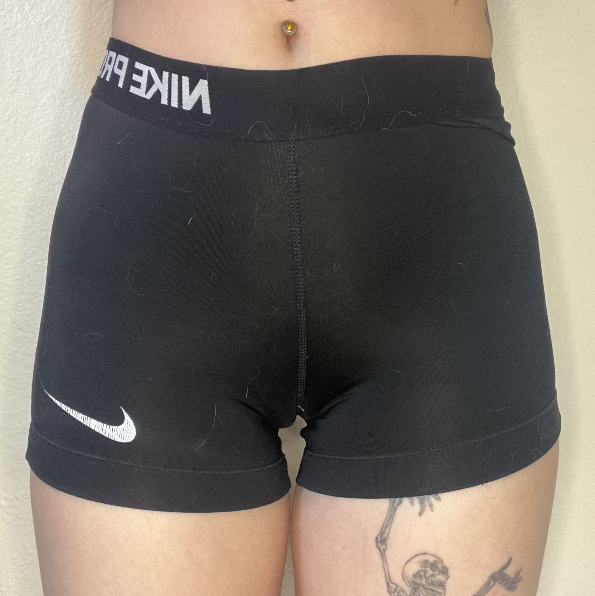 Worn black nike pro spandex