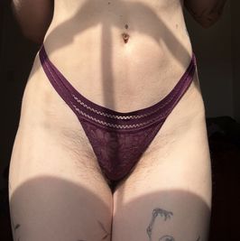 worn maroon lace panties