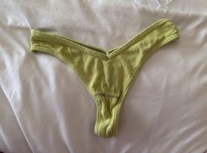 Worn Neon Yellow Thong