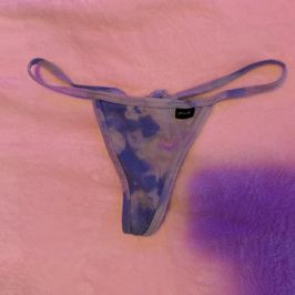 Worn Blue Tie Dye Panties