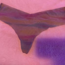 Worn Multicolour Silky Panties