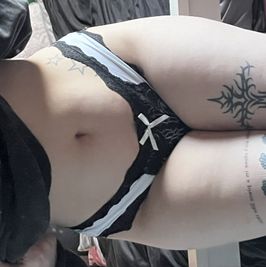 black and white panties
