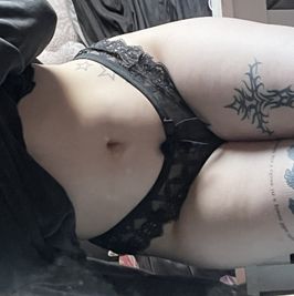 black lacy panties