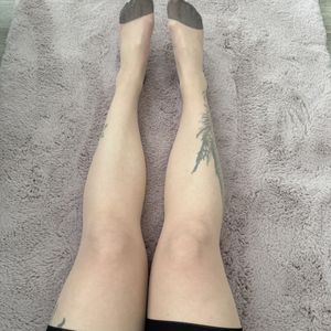 WORN STOCKINGS WITH SEAM