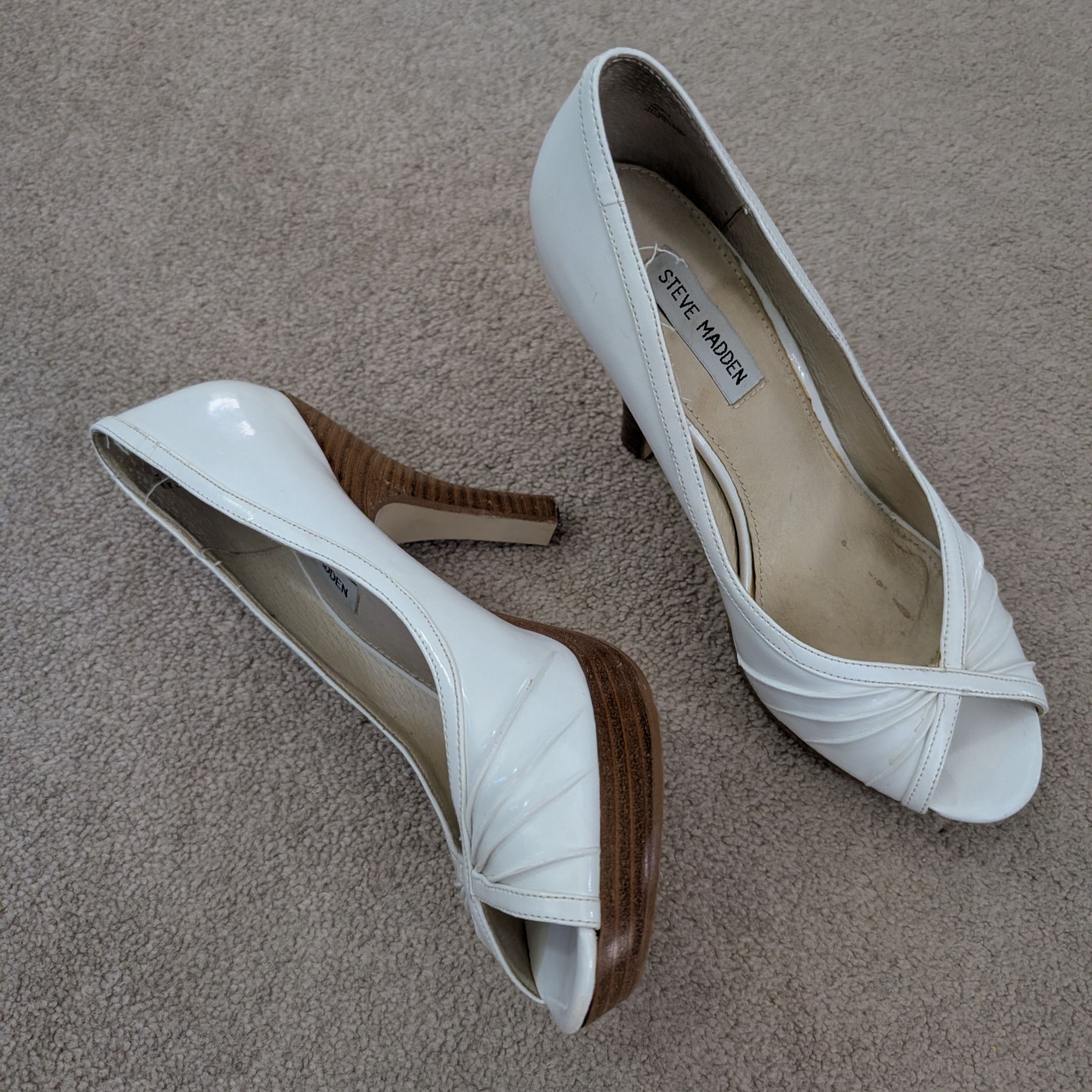 Steve Madden White Heels