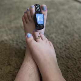 Sparkly Blue Nail Polish