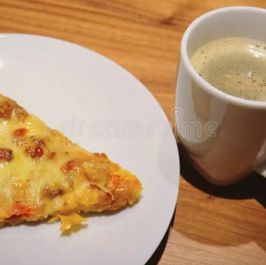 Pizza and coffe