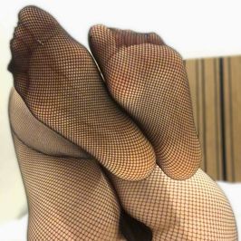 Sexy black fishnet stockings