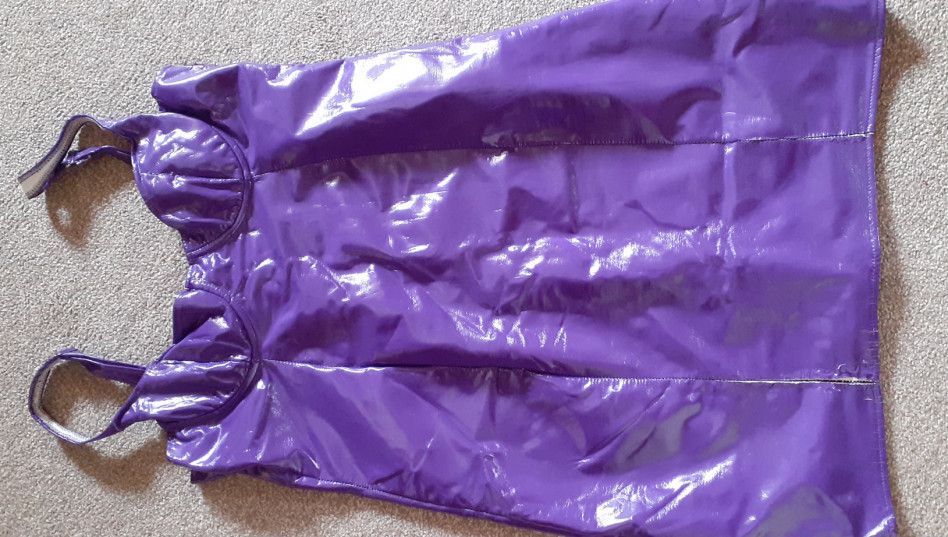 Purple PVC mini Dress