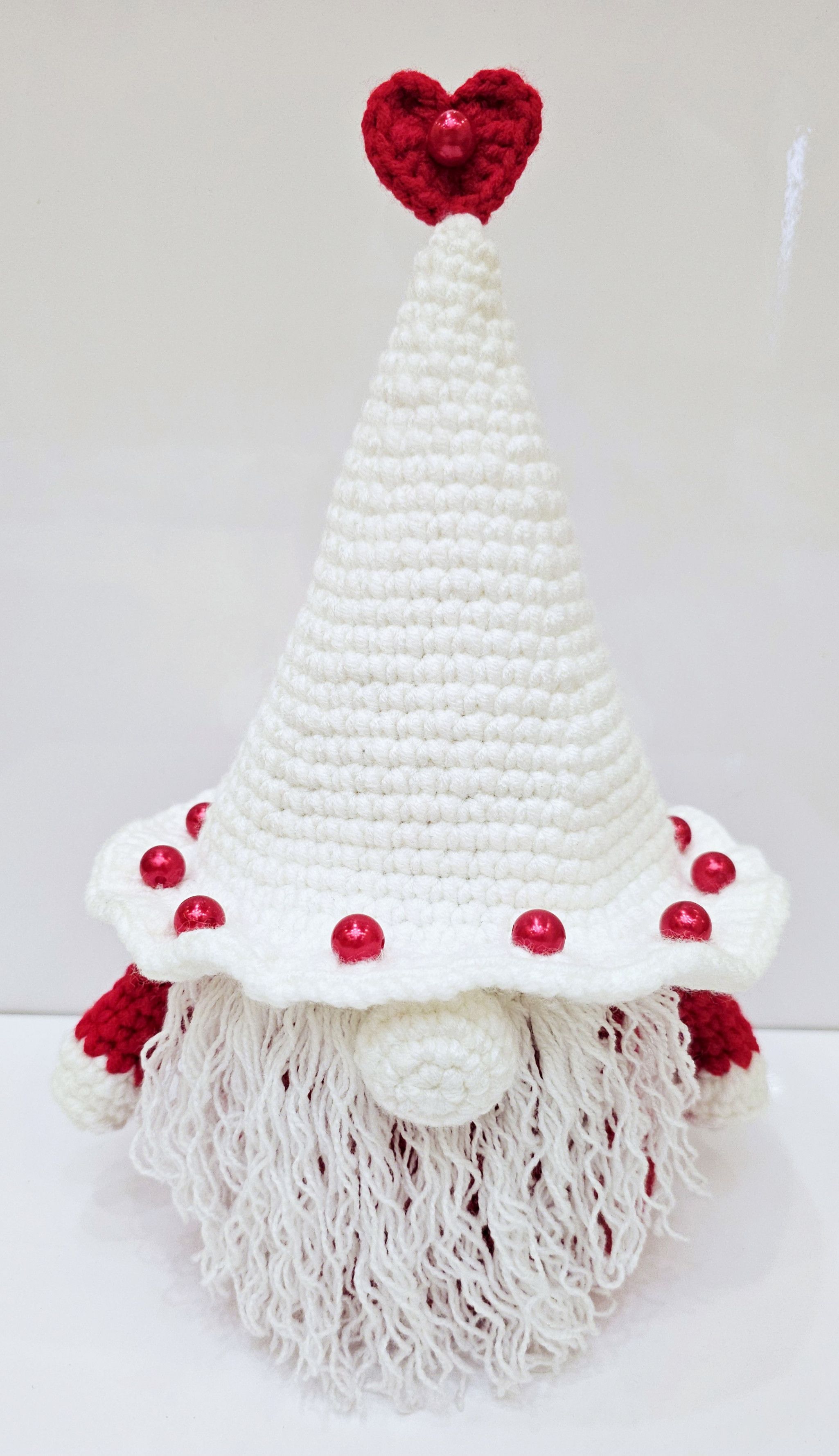 My handmade crochet gnome basket