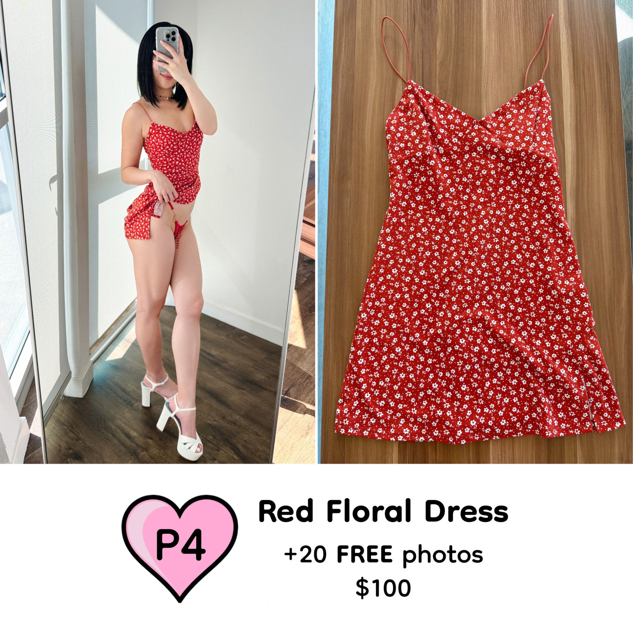 Red Floral Dress