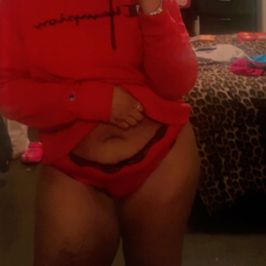 Red and black panties