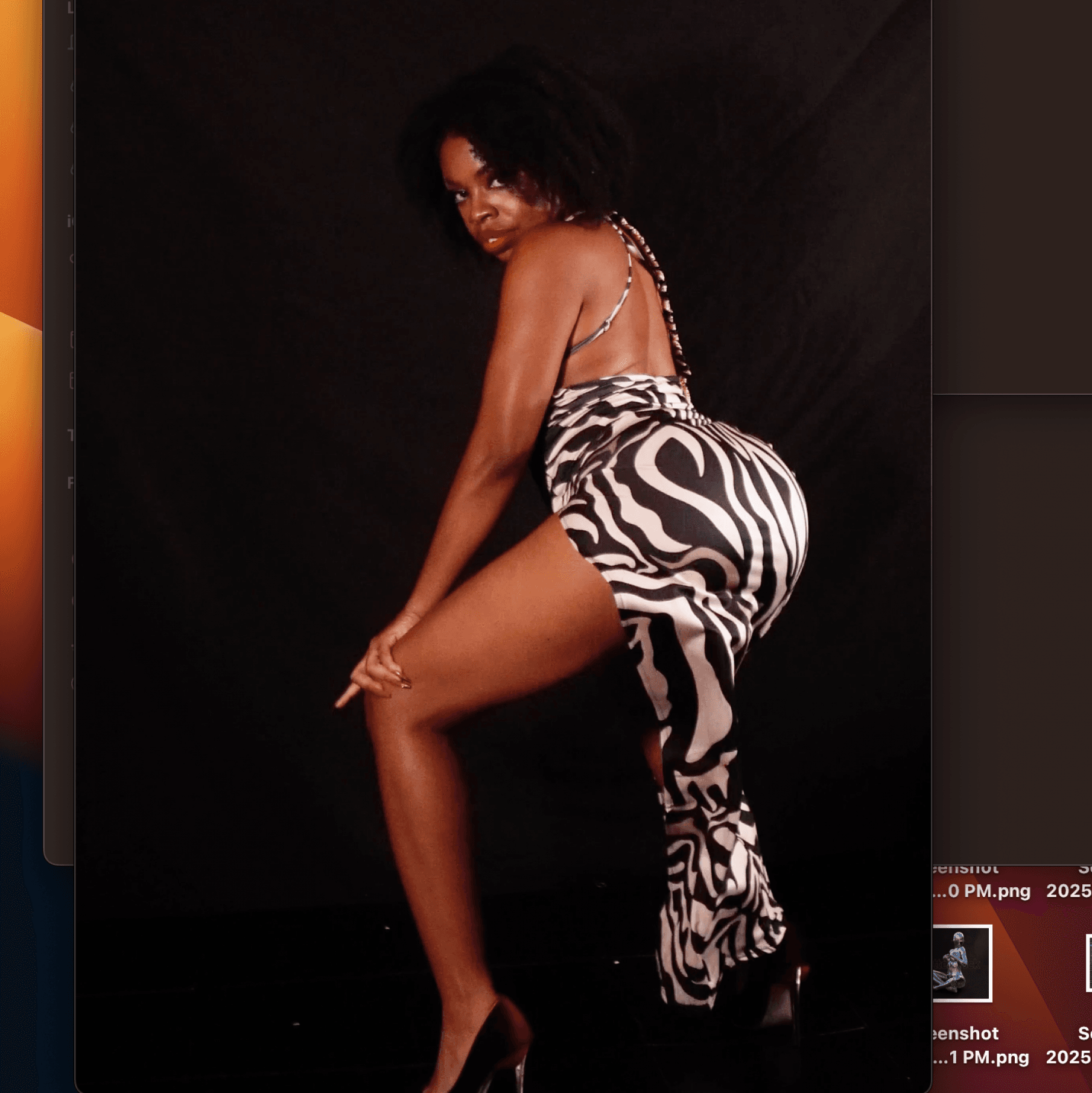 Used Zebra Dress Wild Sweaty  Straight Off My Body