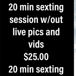 Live sexting sessions price for 1st option tip rest 4 2nd