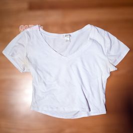 Sweat Stained White Crop Top T Shirt