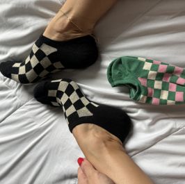 checkered ankle socks