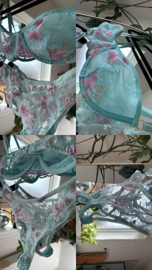 worn pretty lingerie