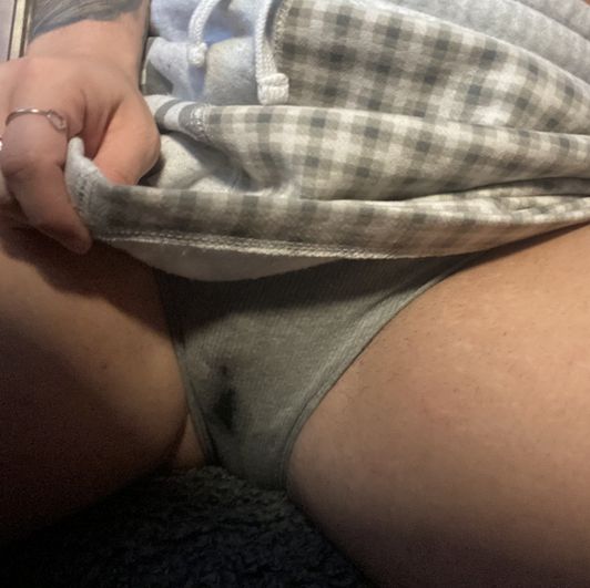 soaking wet in panties