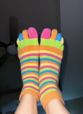 3 Day Wear Colorful Toe Socks