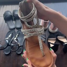 Beaded Goddess Sandals