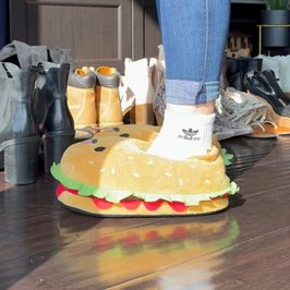 Used Hamburger Slippers Soft and Scented