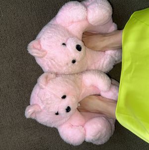 Pretty in Pink Bunny Slippers