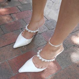 White Pearl Heels