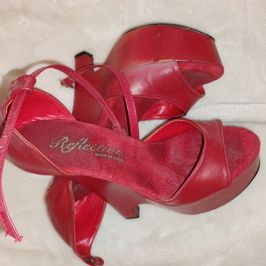 Red High Heel Wedges