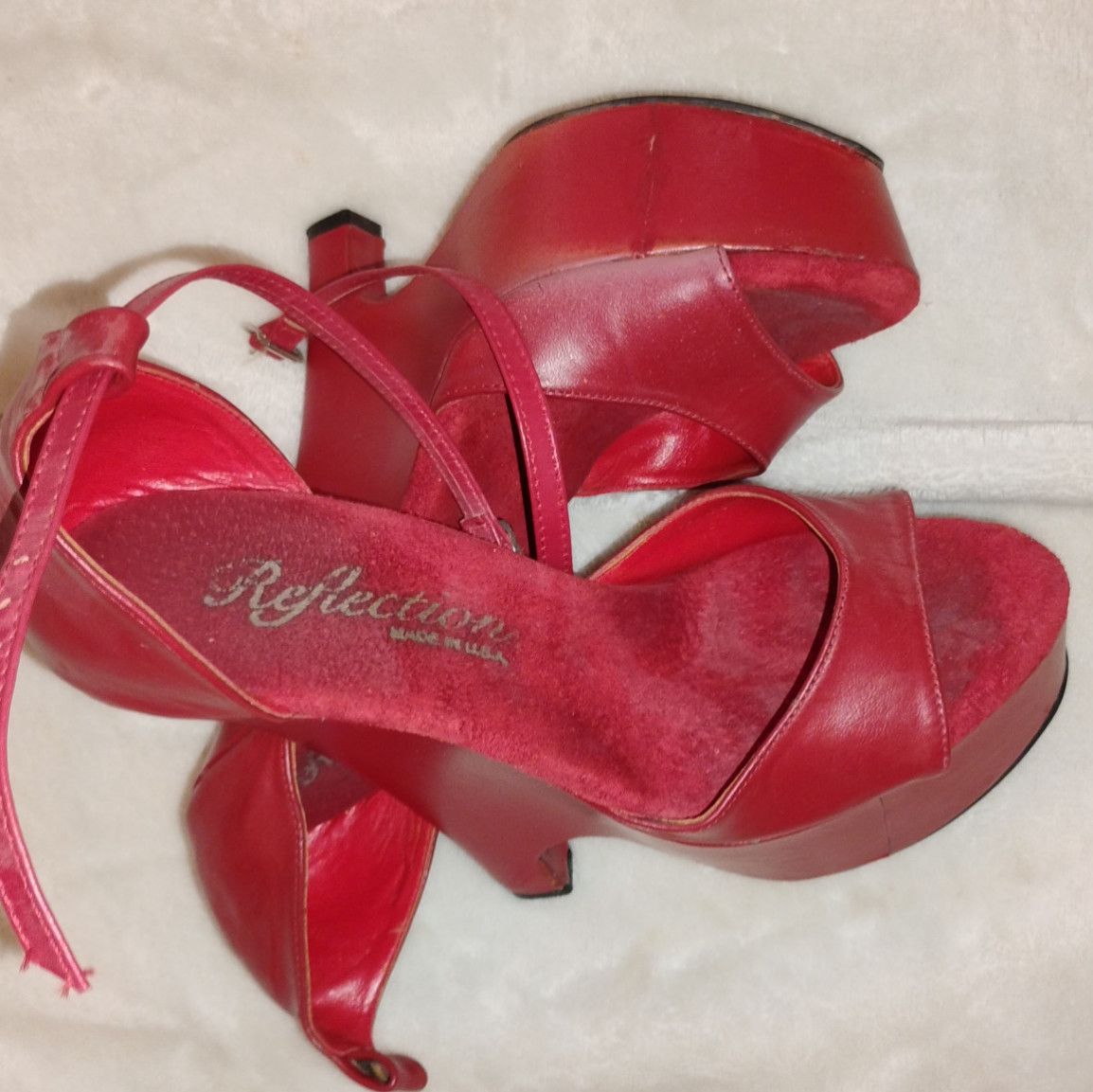 Red High Heel Wedges