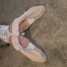 My worn sheer white stockings