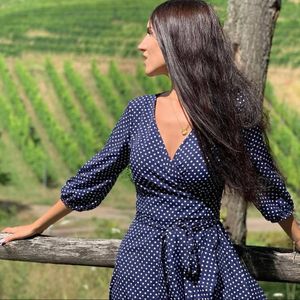 Hey there!  Im selling my favorite sexy polka dot dress