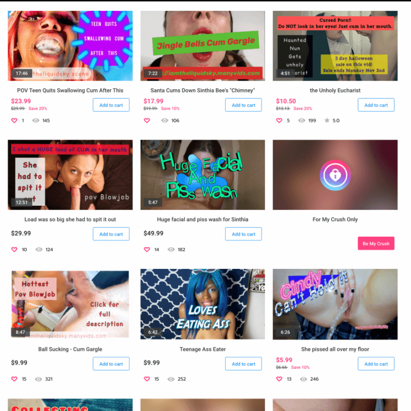 ALL 16 videos in my store for 98