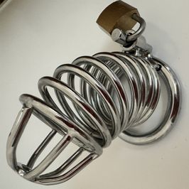 Steel Chastity Cage  Owned by Your Goddess